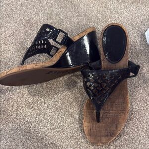 Coach Black slides sandals